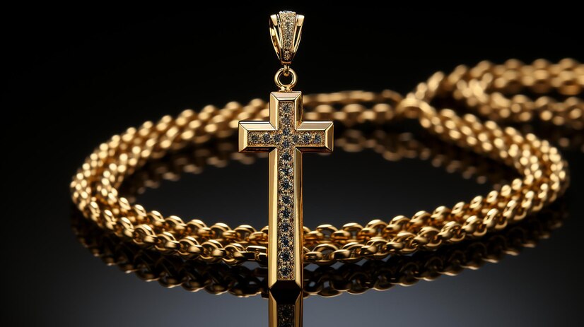 Double cross necklace